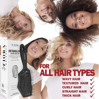 Fiora Naturals Detangling Hair Brush for Women, Detangler Hair Brush, Pink