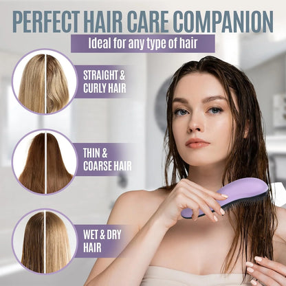 Detangling Hair Brush - Gentle Wet Dry Hairbrush Purple
