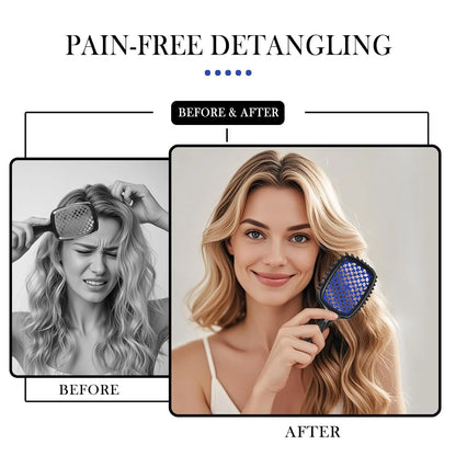 2-Pack Vented Detangling Hair Brush for Wet and Dry Hair, Pink and Purple