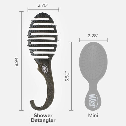 Wet Brush Shower Hair Brush Detangler - Exclusive Ultra-soft IntelliFlex Bristles - Minimizes Pain And Protects Against Split Ends and Breakage - Comb For Women, Men, Wet & Dry Hair - Purple Glitter