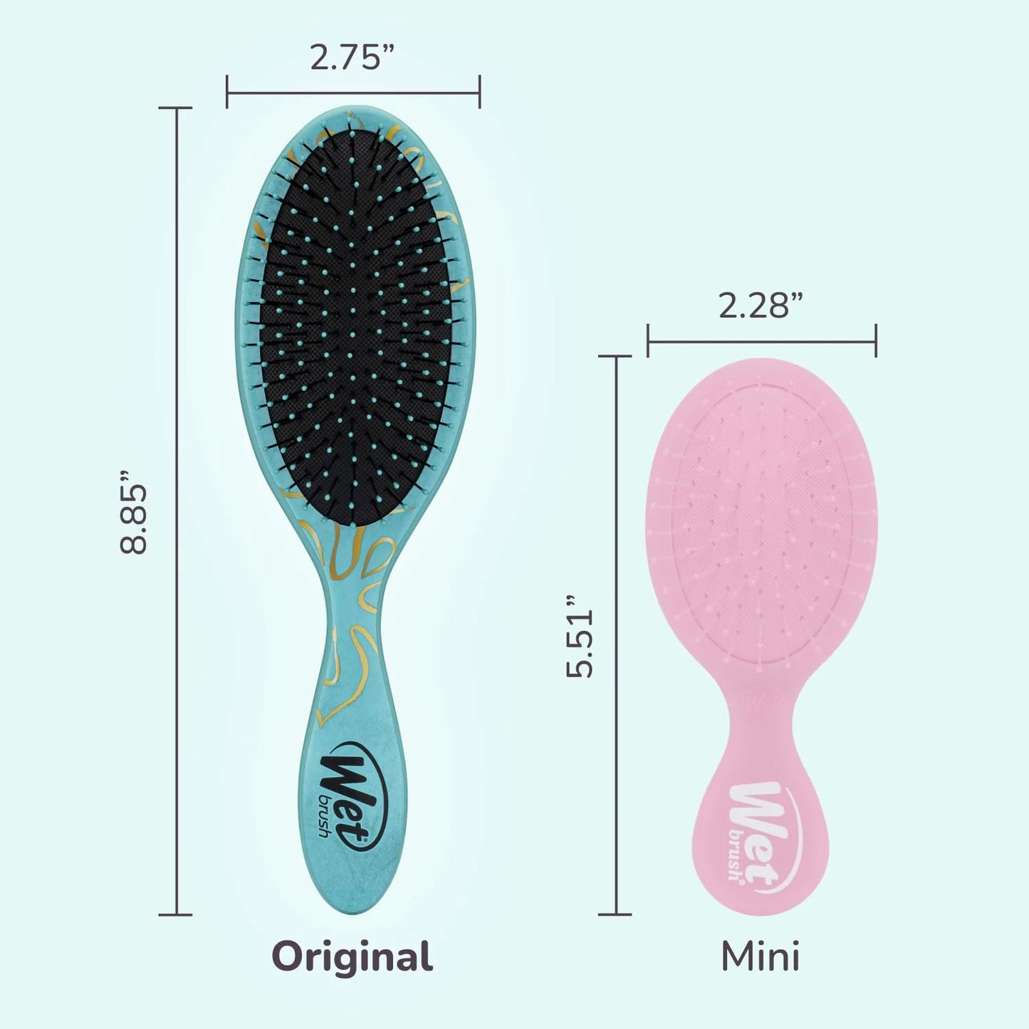 Wet Brush Disney Original Hair Detangler, Cinderella (Elegant Princess), Ultra-Soft IntelliFlex Bristles, Detangling Brush Glides Through Tangles (Wet Dry & Damaged Hair), Women & Men