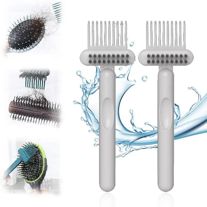 2 In 1 Hair Brush Cleaning Tool, 2025 New Comb Cleaning Brush, Portable Brush Cleaner for Travel, Hairbrush Cleaning Tool for Hair Salons (Green*2)