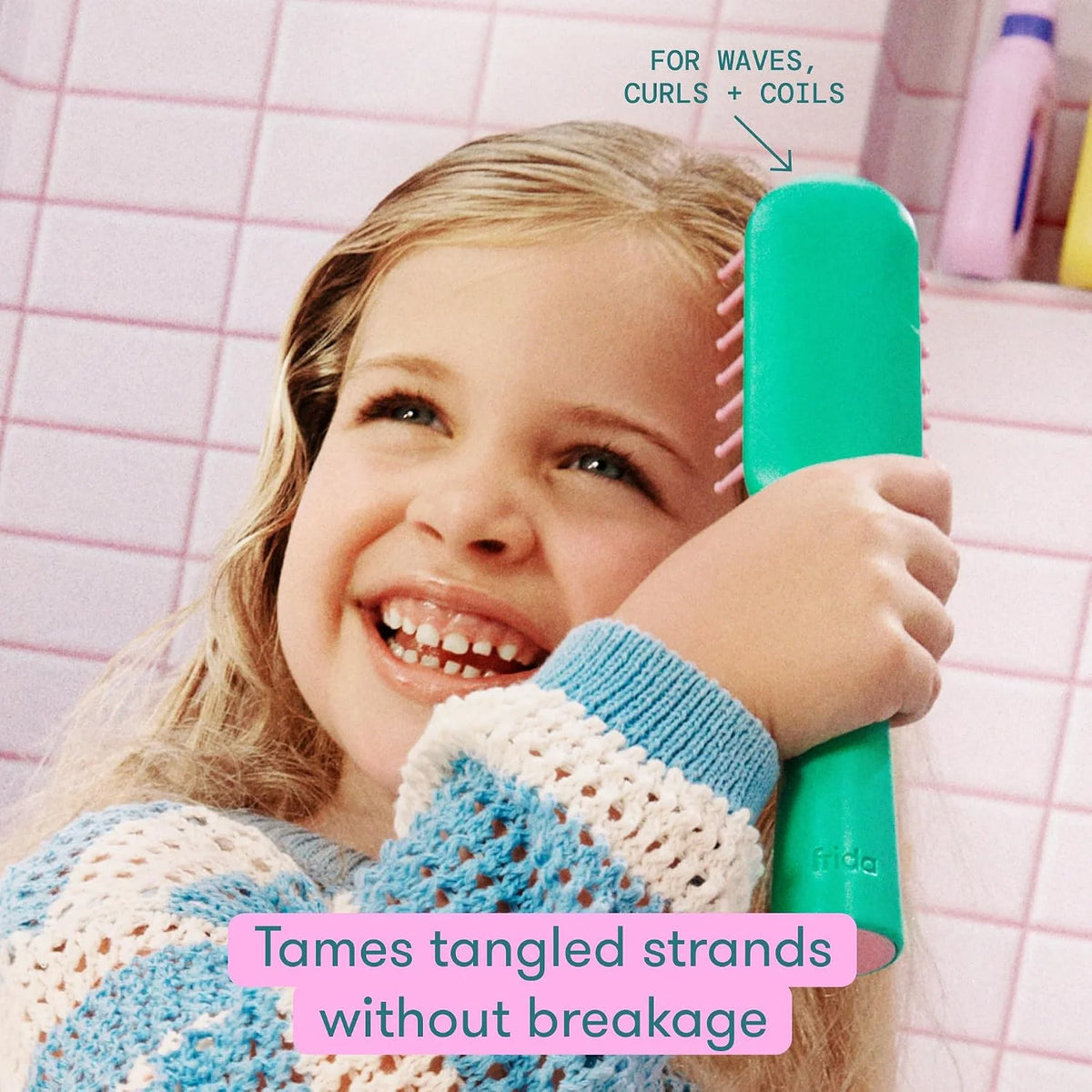 Frida for Kids Curly Hair Brush, Detangling Brush for Curls, Kids