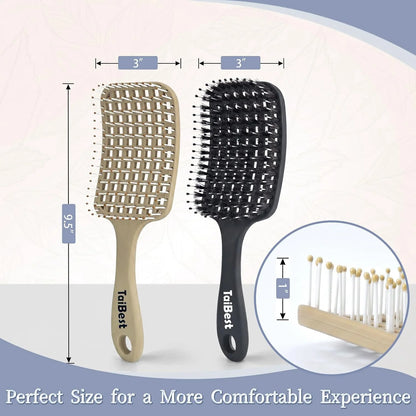 Boar Bristle Hair Brush Set – Wet/Dry Detangler for All Hair Types