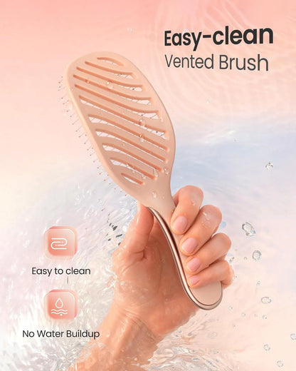 AIMIKE Detangler Paddle Hair Brush for Women & Fine Hair, Wet & Dry