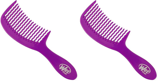 Wet Brush Detangling Comb - Purple Unisex Comb 1 Pc (Pack of 2)
