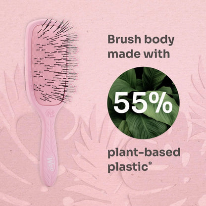 Wet Brush Go Green Thick Hair Paddle Detangling Brush, Green - Ultra-Soft IntelliFlex Bristles With AquaVent - Gently Loosens Knots While Minimizing Pain - Curly, Coarse, Long, Wet & Dry Hair