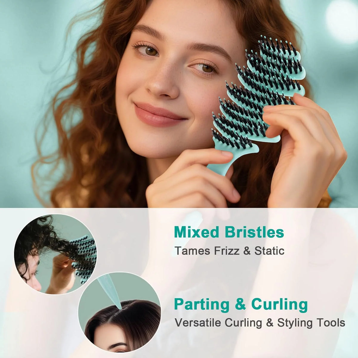 Natural Boar Bristle Hair Brush for Fine Hair - A Great Gift