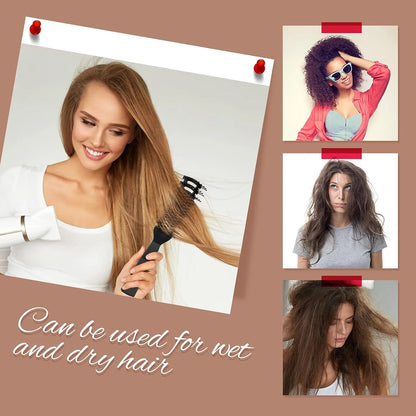 Patelai 3 Pcs Vent Hair Brush for Women Detangling Anti Static,Black