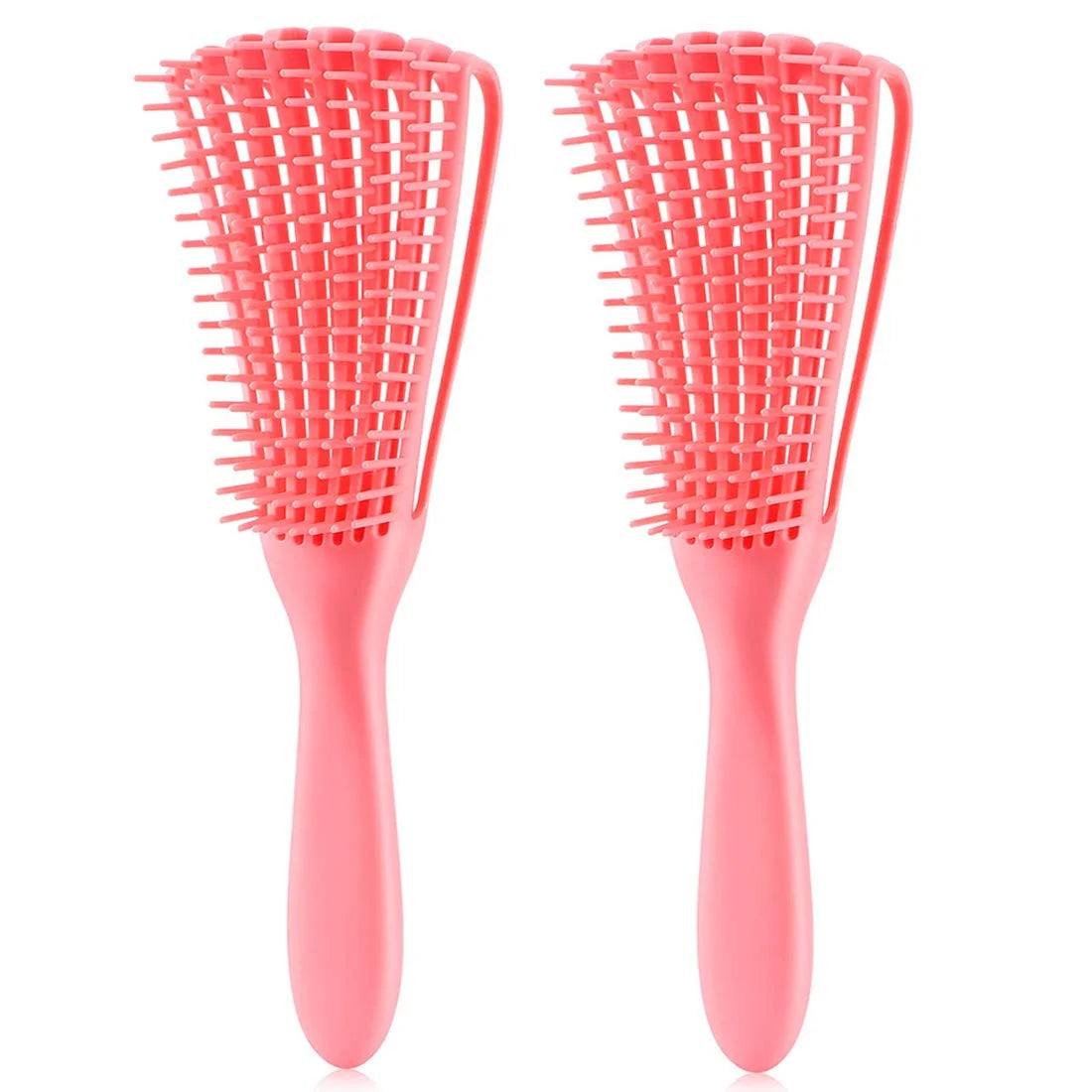 Hair Brush, Detangling Brush for Afro America/African Hair Textured 3a to 4c Kinky Wavy/Curly/Coily/Wet/Dry/Oil/Thick/Long Hair, Knots Detangler Scalp Massage Comb (2 pcs, Blue-Blue)