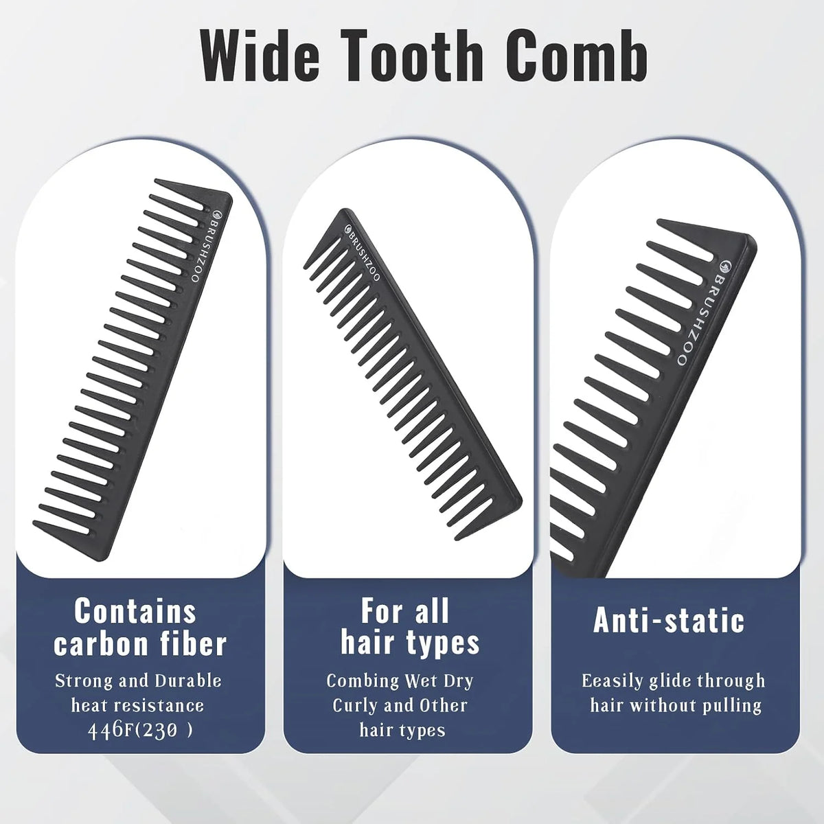 BRUSHZOO Detangling Brush with Hair Spray Bottle, Wide Tooth Comb for Women, Men, and Kids - 9 Row Brush with Detangler for Natural 3/4abc Curly Hair