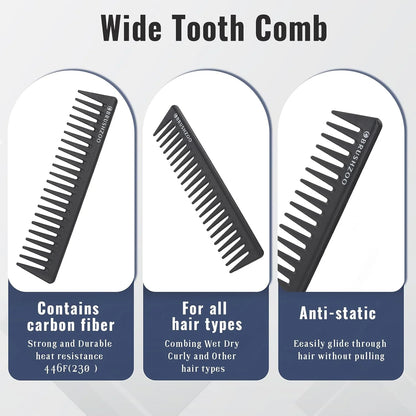 BRUSHZOO Detangling Brush with Hair Spray Bottle, Wide Tooth Comb for Women, Men, and Kids - 9 Row Brush with Detangler for Natural 3/4abc Curly Hair