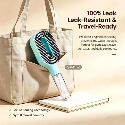 Water Spray Hair Brush for Kids, Detangling Spray Comb for Fine Hair 1Green