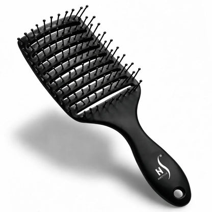 Herstyler Vent Brush for Hair - Detangler for Faster Blow Drying - Black