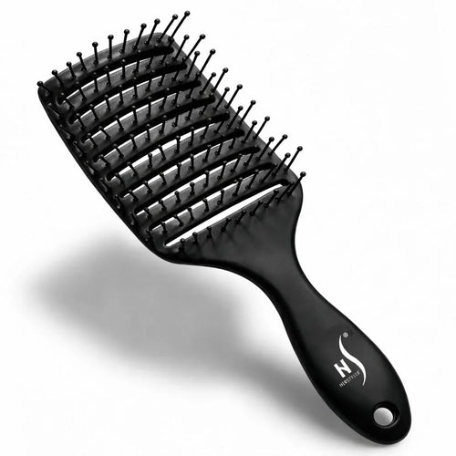 Herstyler Vent Brush for Hair - Detangler for Faster Blow Drying - Black