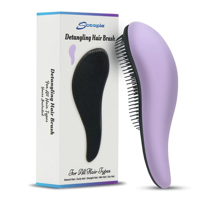 Detangling Hair Brush - Gentle Wet Dry Hairbrush Purple