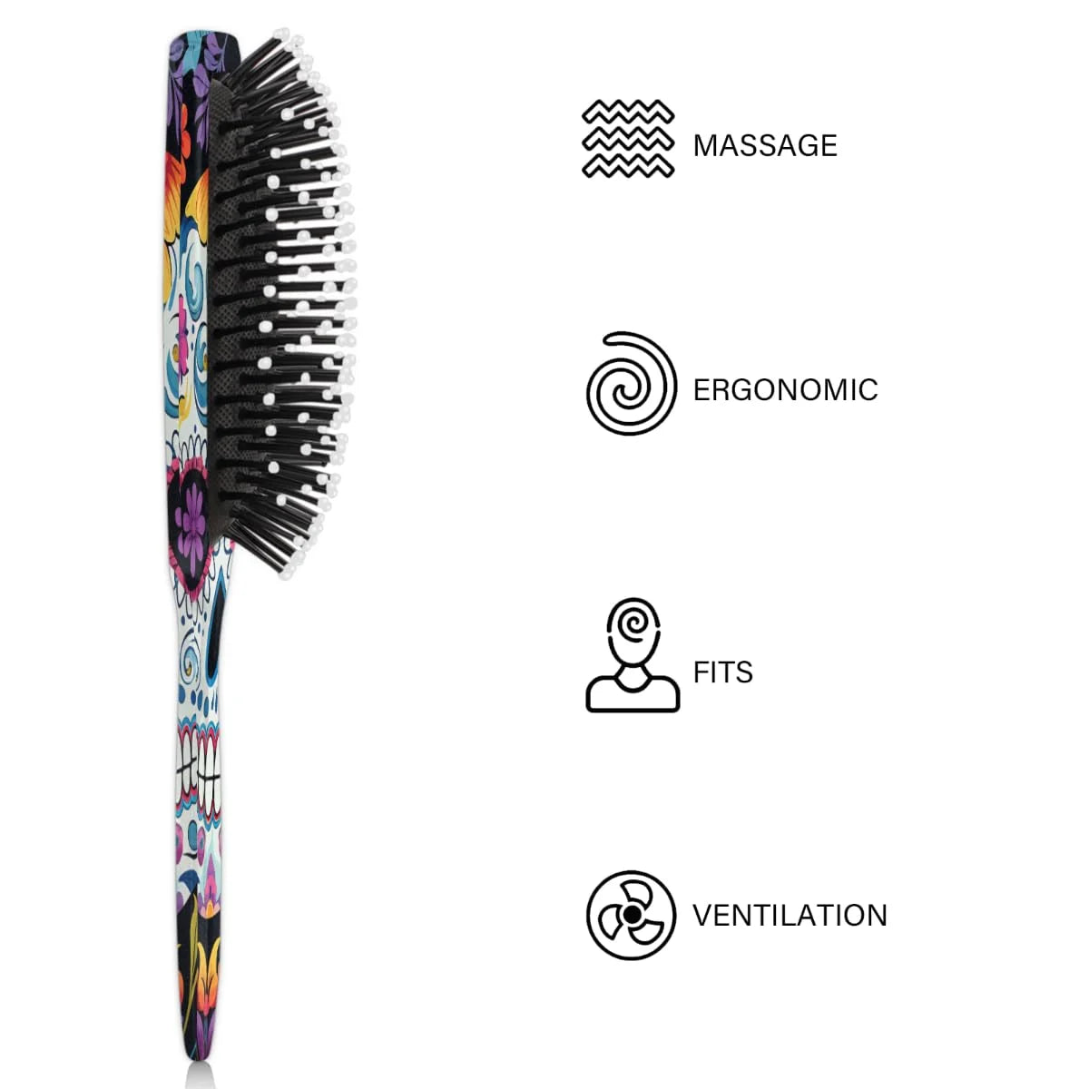 Wet Hair Brush Detangling Hair Brushes for Women Men, Paddle Brush(Retro Leopard Cheetah Animal Print)