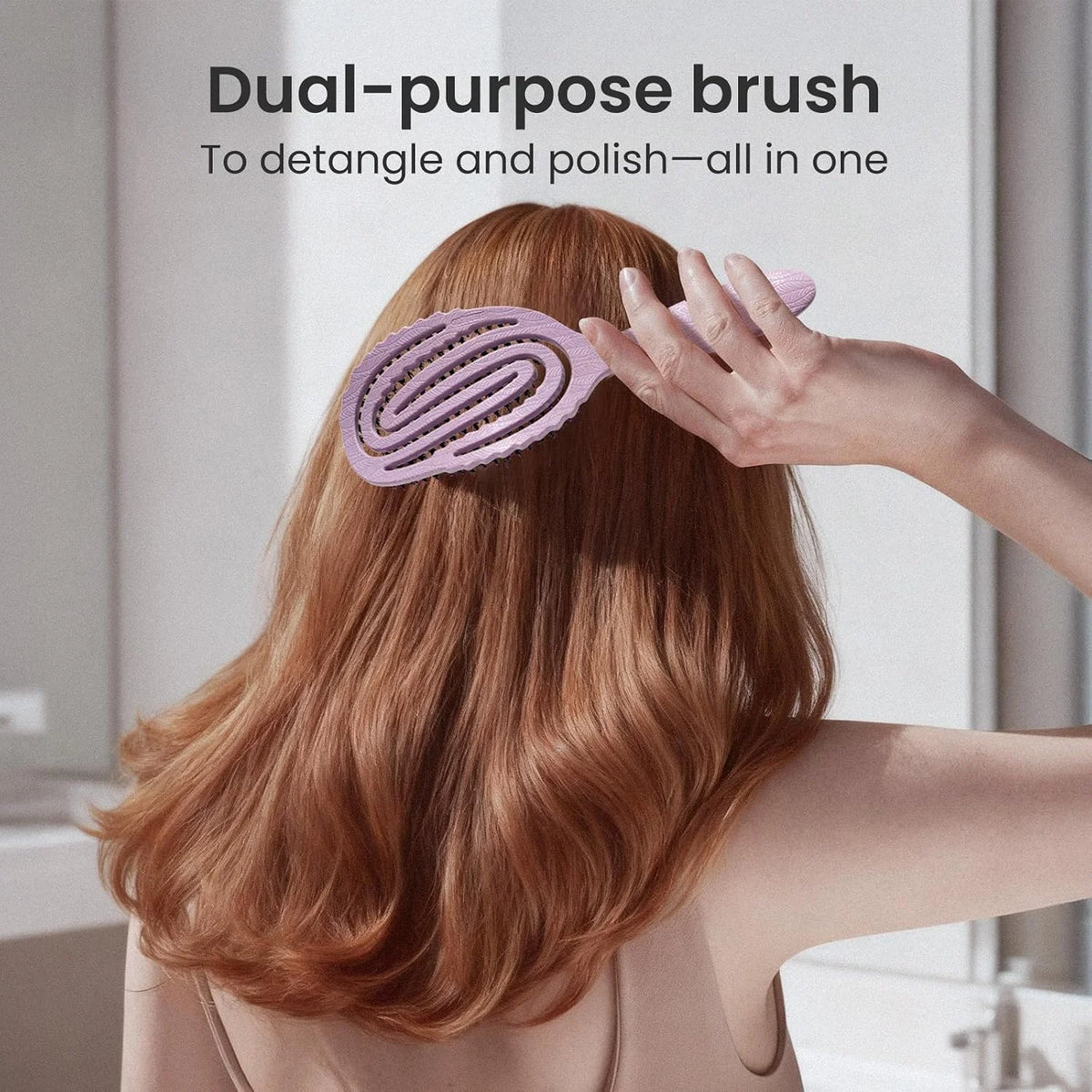 AIMIKE Hemp-Relax Detangling Hair Brush for Wet & Dry Hair, Beige
