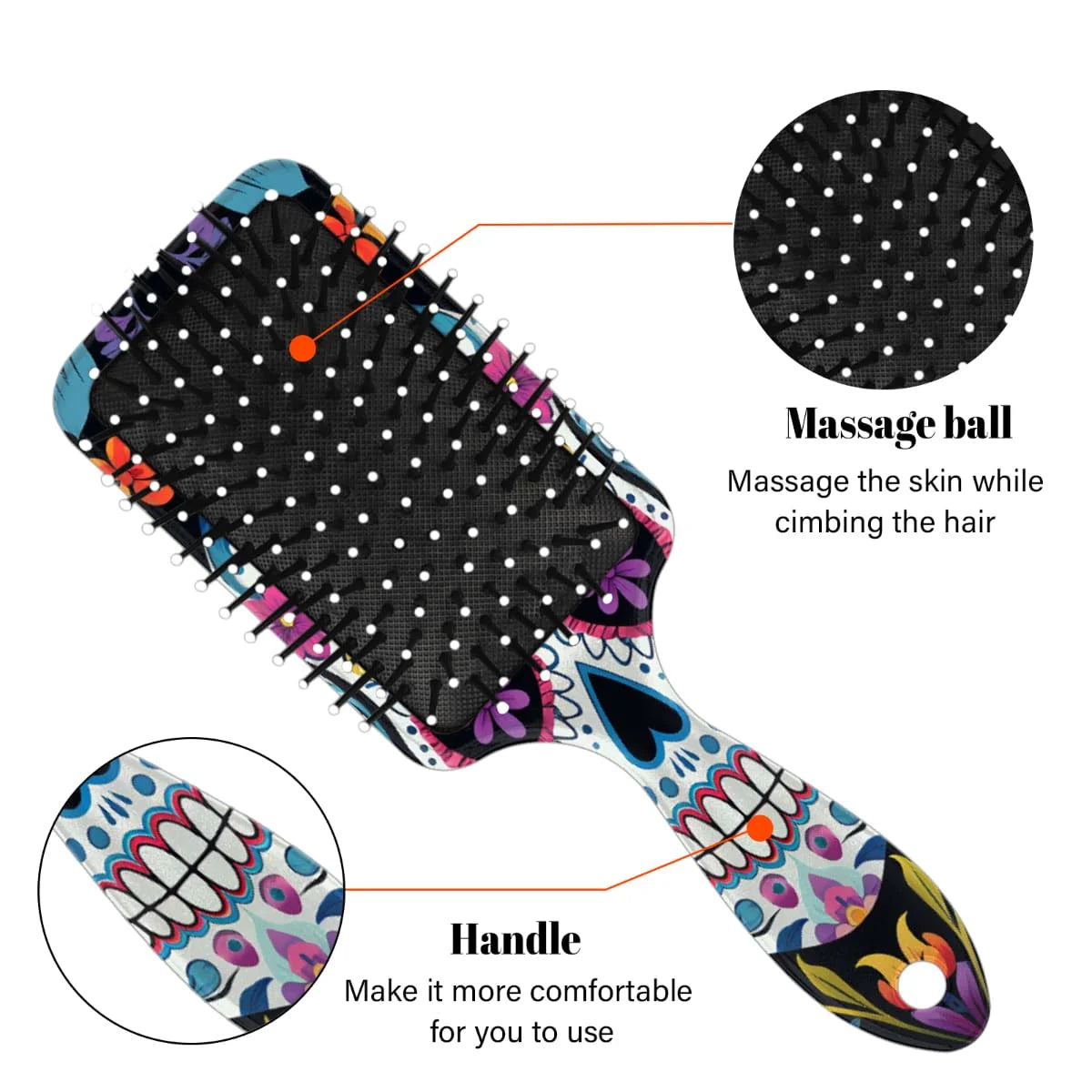Wet Hair Brush Detangling Hair Brushes for Women Men, Paddle Brush(Retro Leopard Cheetah Animal Print)