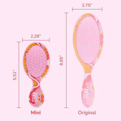 Wet Brush Mini Detangler Hair Brush, Rays (Sun Days), Detangling Travel Hairbrush, Ultra-Soft IntelliFlex Bristles Glide Through Tangles with Ease, Pain-Free, All Hair Types