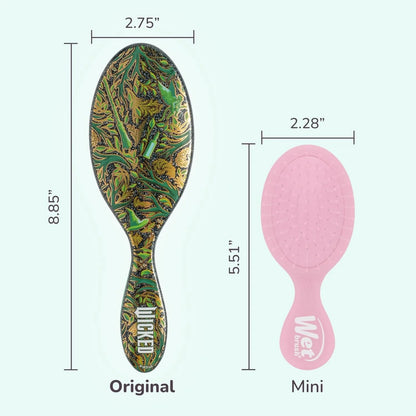 Wet Brush Original Detangler Hair Brush Elphaba (Wicked) Kit - Ultra-Soft IntelliFlex Bristles - Detangling Brush Glides Through Tangles For All Hair Types (Wet Dry & Damaged) - 1 Brush & 1 Bow