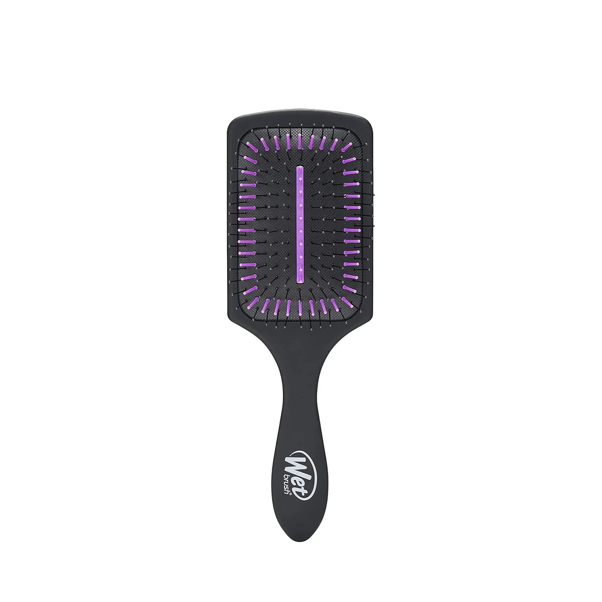 Wet Brush Refresh and Extend Paddle Detangler, Black, Detangling Brush with Infused Charcoal Ultra-Soft IntelliFlex Bristles For All Hair Types, Removes Dirt, Excess Oils & Impurities
