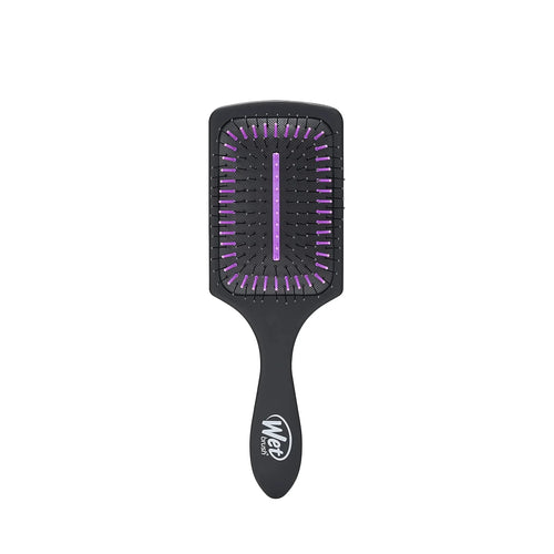 Wet Brush Refresh and Extend Paddle Detangler, Black, Detangling Brush with Infused Charcoal Ultra-Soft IntelliFlex Bristles For All Hair Types, Removes Dirt, Excess Oils & Impurities