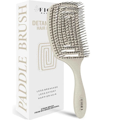 Fiora Naturals Detangler Brush for Wet and Dry Hair, Soft Detangling Brush