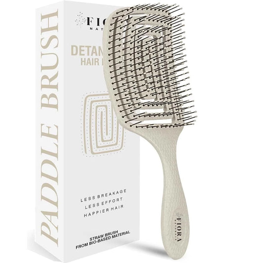 Fiora Naturals Detangler Brush for Wet and Dry Hair, Soft Detangling Brush