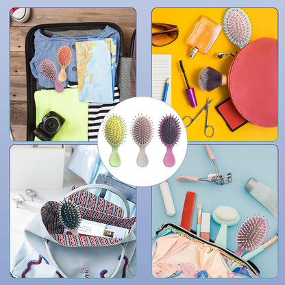 3 Pieces Mini Wet Hair Brush, Travel Detangling Brush,