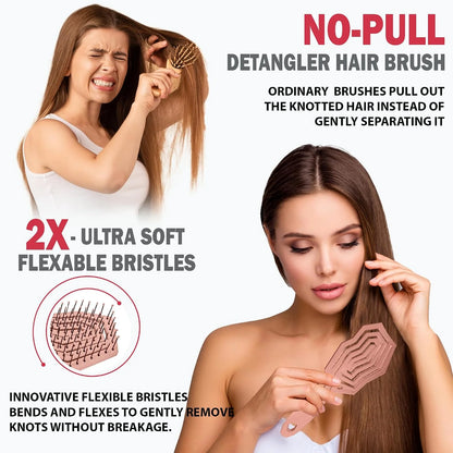 Fiora Naturals Detangling Hair Brush for Women, Detangler Hair Brush, Pink