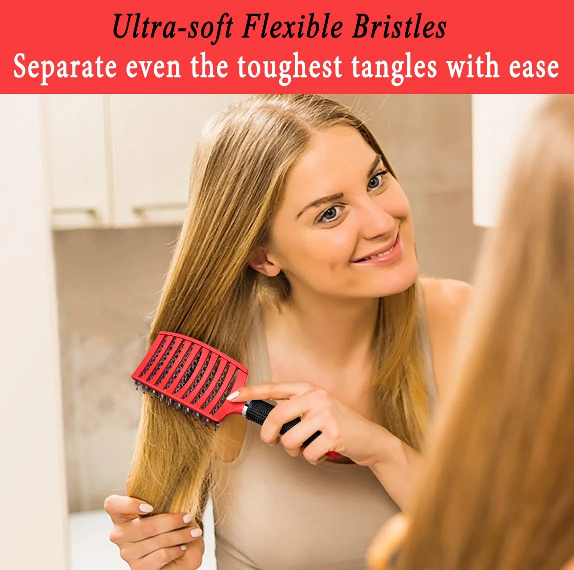 Detangling Brush for Women & Kids, Wet & Dry Hair, All Hair Types