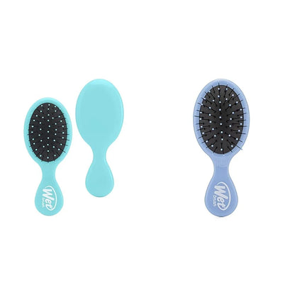 Wet Brush Mini Detangler Hair Brush, Blue (Desert Afterglow) - Detangling Travel Hair Brush - Ultra-Soft IntelliFlex Bristles Glide Through Tangles with Ease - Pain-Free - All Hair Types