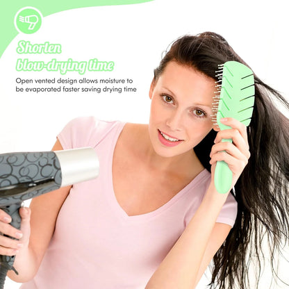 Hair Brush, Vented Paddle Detangle Brush, Purple
