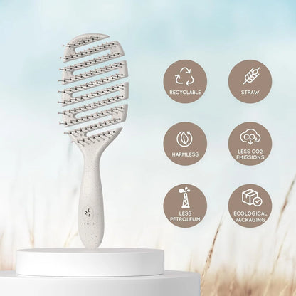 Detangler Hairbrush, Soft Bristle Detangling Brush,Quick Smoothing(Natural)
