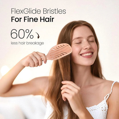 AIMIKE Spiral Flex Hair Brush for Fine Hair, Gentle Detangler for Women