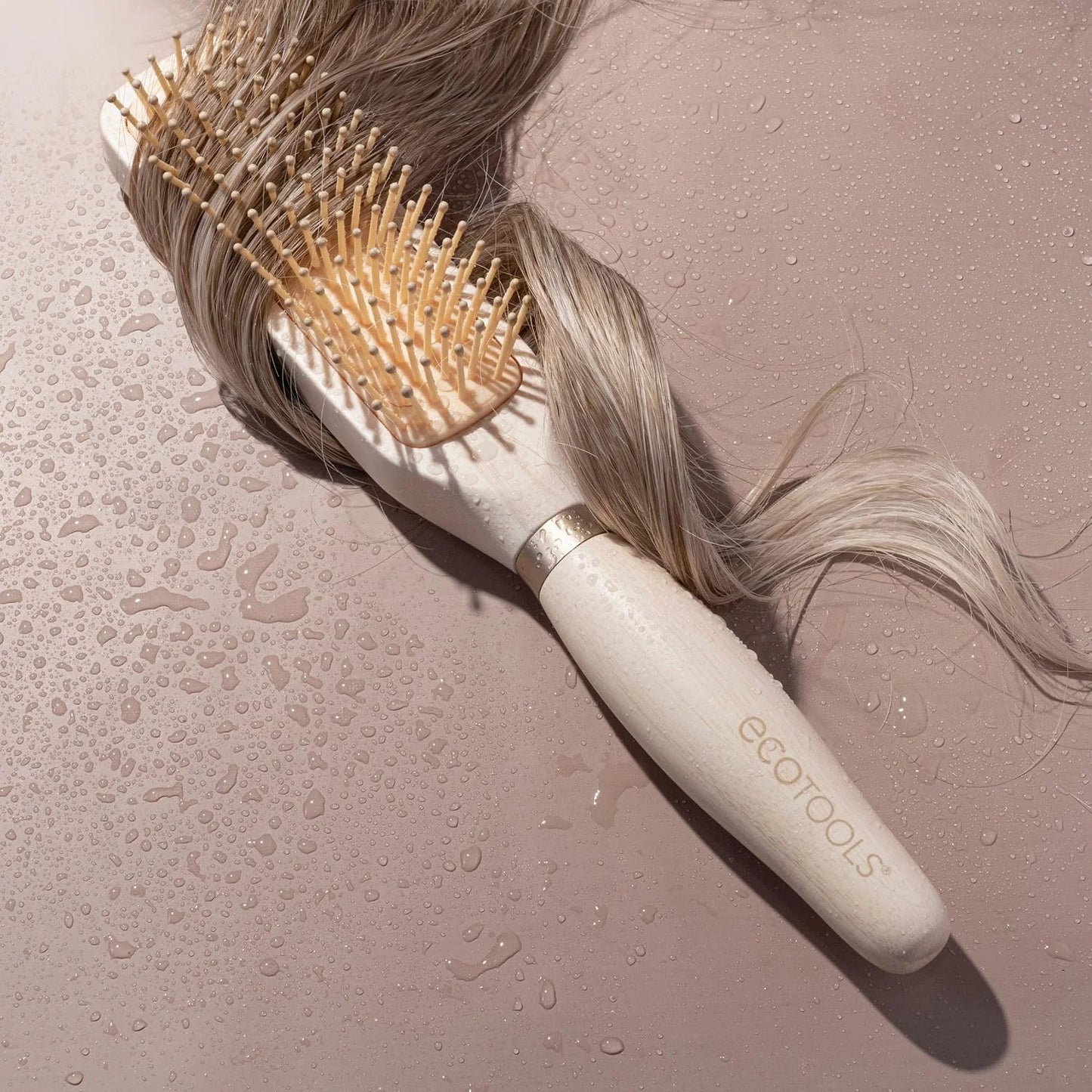 EcoTools Slick Back Hairbrush, Small Brush for Ponytail or Bun, 1 Count