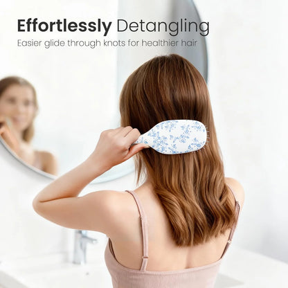 AIMIKE Rose Luxe Detangler Brush, Fine Thin Hair, Wet Dry Paddle Hair Brush