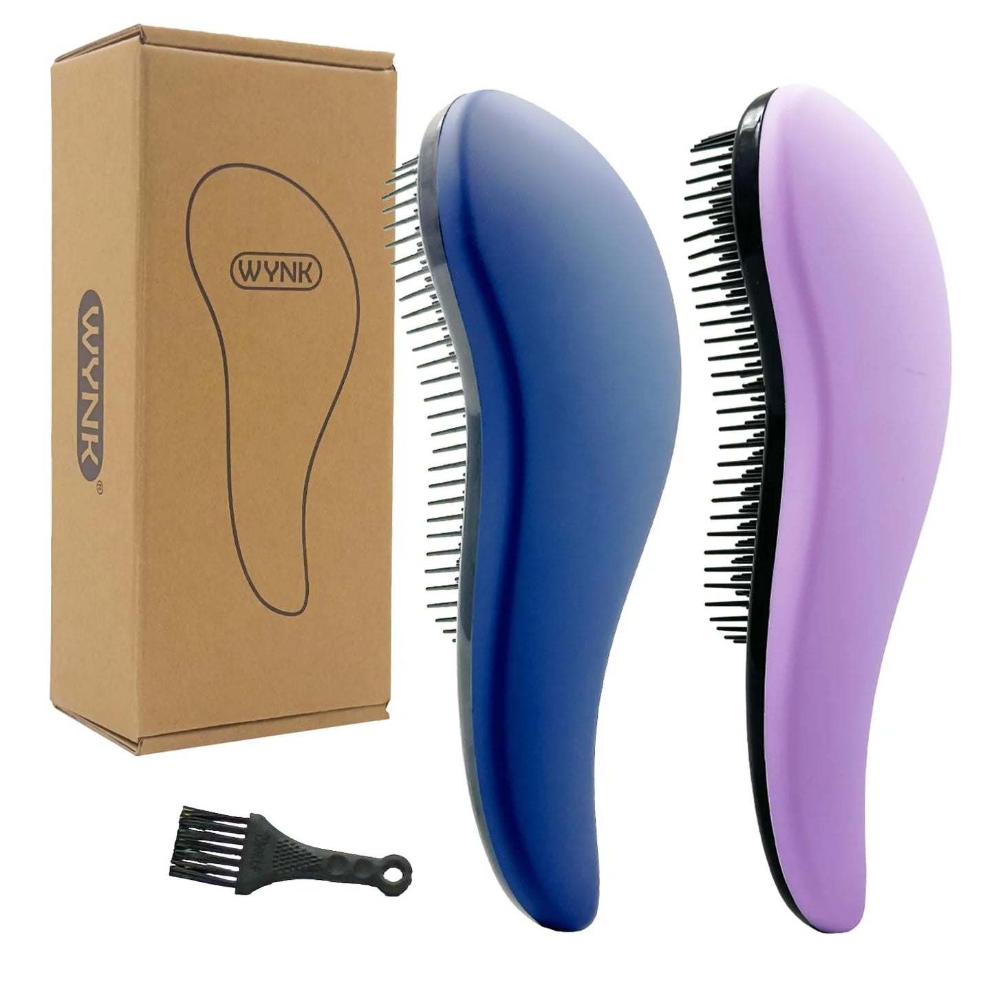 WYNK Detangling Hairbrush Detangler 2 Pack for Adults & Kids, Iridescent