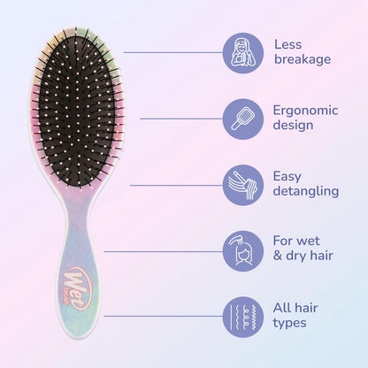 Wet Brush Original Detangler Hair Brush, Hipster Sketch, Ultra-Soft IntelliFlex Bristles, Detangling Bristles Glide Through Tangles (Wet & Dry Hair), Women & Men