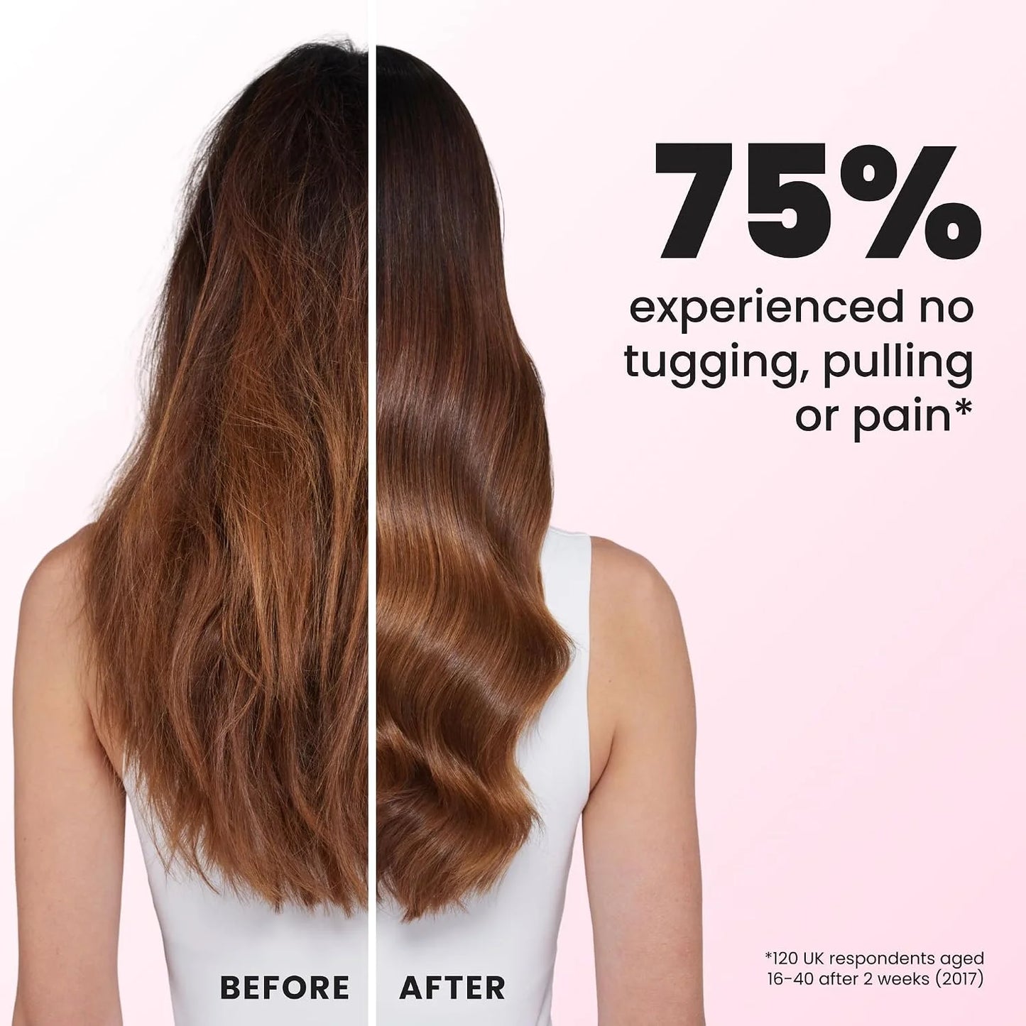 Tangle Teezer Ultimate Detangler Brush, Straight to Wavy, Millennial Pink