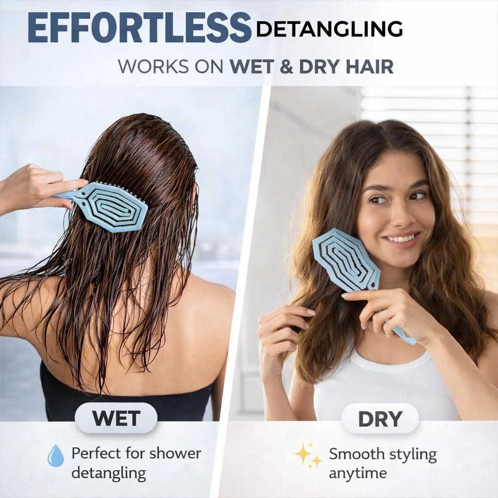 Fiora Naturals Detangling Hair Brush for Women, Detangler Hair Brush, Pink