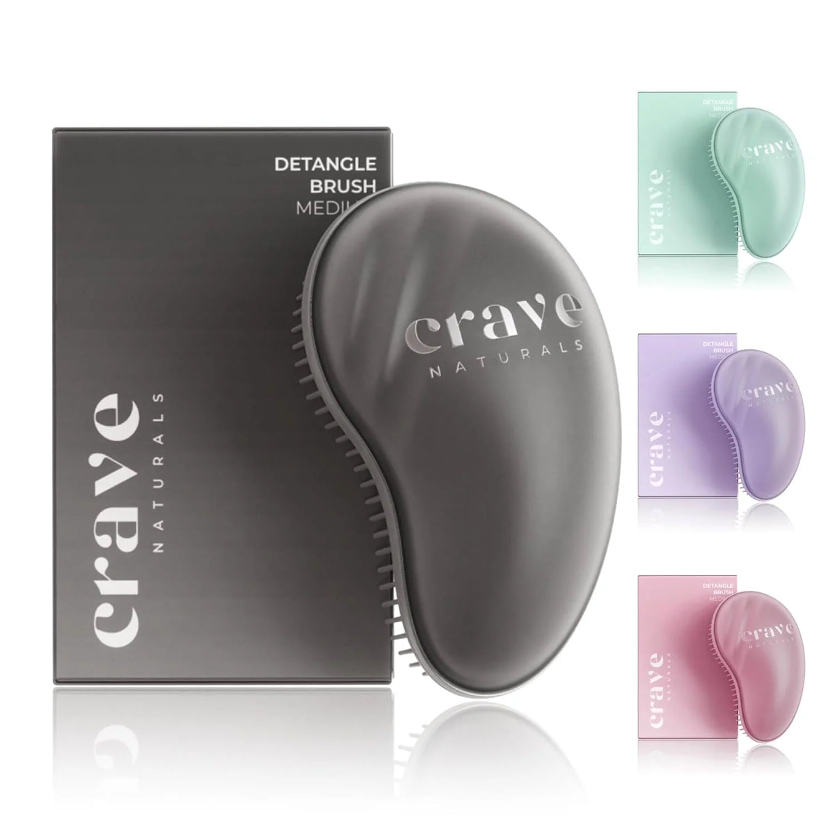 Crave Naturals Detangling Hair Brush Large Turquoise – Glide Thru Hair Detangler Brush for Women, Kids & Toddlers – Gentle Scalp Care, No-Pain Tangle-Free Hairbrush for All Hair Types