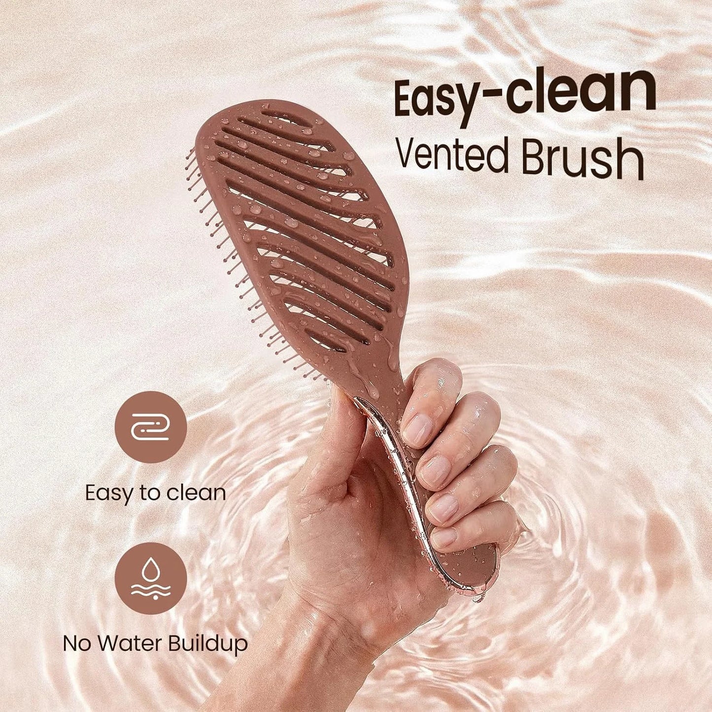 AIMIKE Detangler Paddle Hair Brush for Women & Fine Hair, Wet & Dry