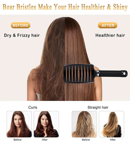 2 Pack Detangling Brushes for Women & Kids, Wet & Dry Hair, All Hair Types