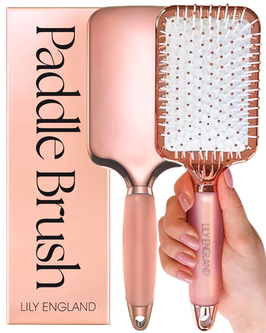 Lily England Paddle Hairbrush for Women - Blow-Drying Hair Brush, Rose