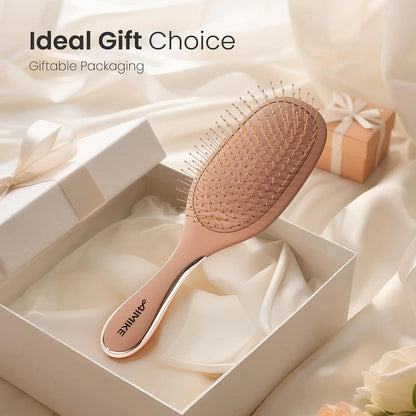 AIMIKE Rose Luxe Detangler Brush, Fine Thin Hair, Wet Dry Paddle Hair Brush