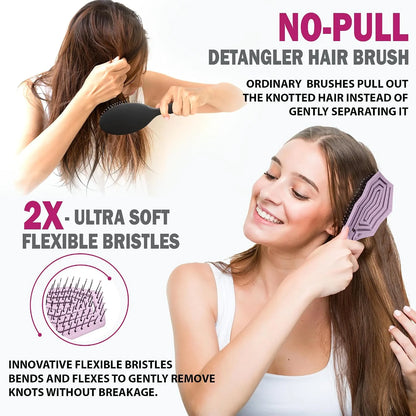 Fiora Naturals Detangling Hair Brush for Women, Detangler Hair Brush, Pink
