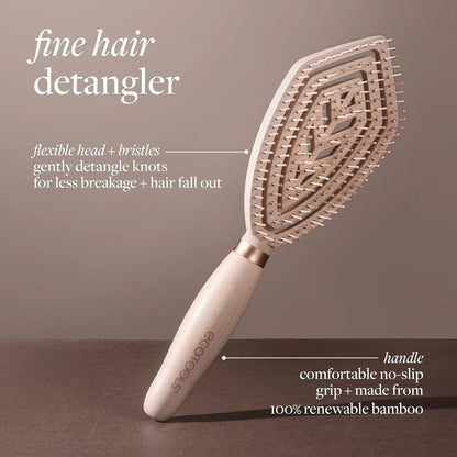 EcoTools Slick Back Hairbrush, Small Brush for Ponytail or Bun, 1 Count
