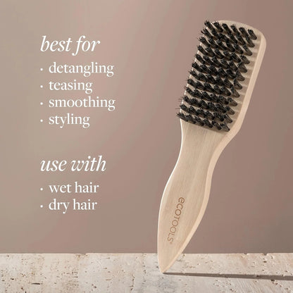 EcoTools Slick Back Hairbrush, Small Brush for Ponytail or Bun, 1 Count